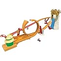 Hot Wheels Mario Kart Track Set & Toy Car, Super Mario Bros Jungle Kingdom Raceway, 3+ Feet Tall with Die-Cast Mario Kart & Waterfall Jump