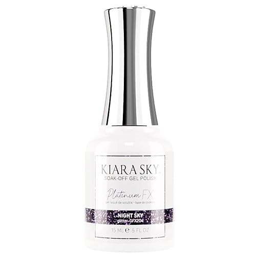 KIARA SKY LED UV Soak Off Platinum Gel FX (Night Sky - One Coat Foil Glitter) Beauty & Personal Care KIARA SKY