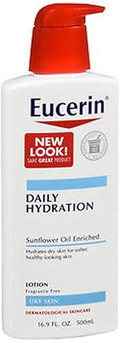 Eucerin Daily Hydration Lotion, Fragrance Free 16.9 oz (Pack of 5)