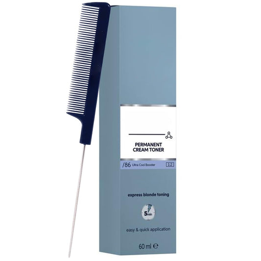 BlondorPlex Ultra Cool Booster /86 Cream Toner 2 Ounce with Pin Tail Comb