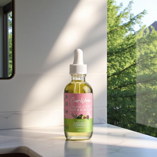 ORS Curlshow Nourish & Grow Hair & Scalp Oil with Avocado Oil & Peppermint for Strength & Length 2 Ounces