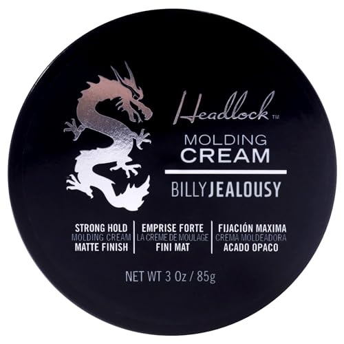 Billy Jealousy Headlock Hair Molding Cream, Hair Styling Cream for Men with Strong All-Day Hold, Natural Matte Finish Styling Agent for All Lengths, 3