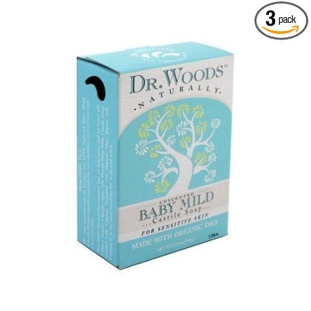 Dr. Woods Naturals Baby Mild Bar Soap - 5.25 Oz, Pack of 3