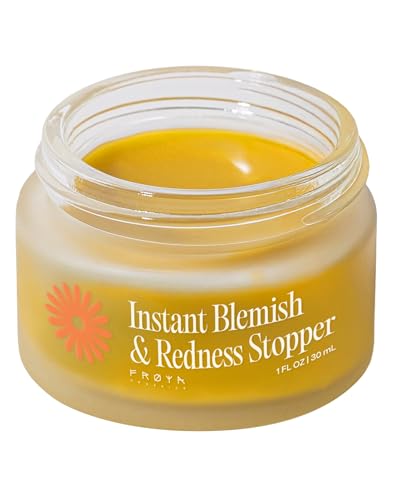 FRØYA Organics | Blemish Control & Redness Relief Balm | Helps Clear Breakouts & Restore Oil Balance | Calendula & Lavender Cleanse Pores | Reduce