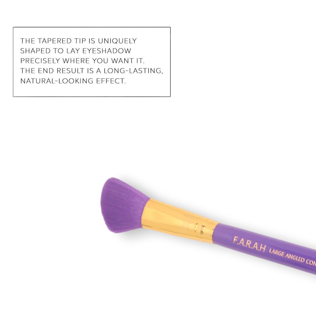 F.A.R.A.H Professional Pro Precision Luxurious Blender Brush 30F - Premium Makeup Brushes (Purple)