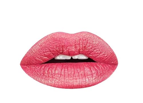 Aromi Metallic Liquid Lipstick | Peachy Pink, Coral Lip Color with Shimmery Finish, Long-lasting, Vegan, Cruelty-free, Smudge Proof, Gluten Free (Rose