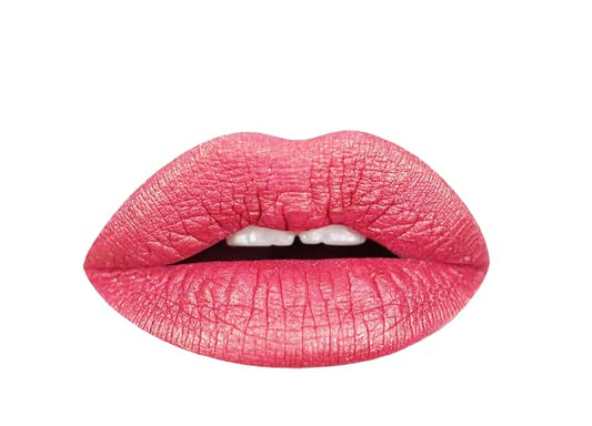 Aromi Metallic Liquid Lipstick | Peachy Pink, Coral Lip Color with Shimmery Finish, Long-lasting, Vegan, Cruelty-free, Smudge Proof, Gluten Free (Rose
