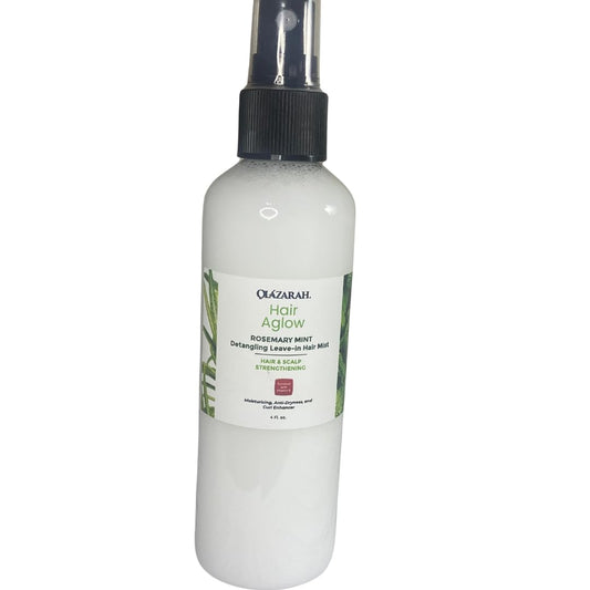 Detangling Leave-In Hair Mist Spray w/Rosemary & Mint - Frizz Control, Hydration, and Curl Perfection for All Hair Types, 4 fl. oz Beauty & Personal Care OLAZARAH
