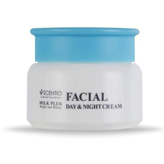 SCENTIO MILK PLUS FACIAL DAY & NIGHT CREAM (50 ML), 1.76 Ounce (Pack of 1)