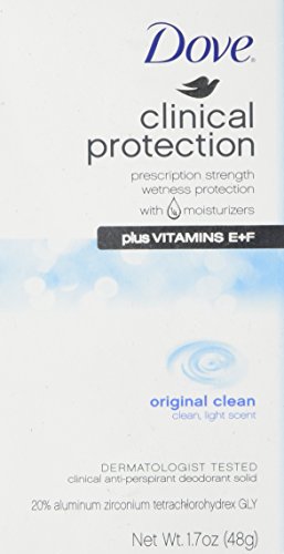Dove Clncl Prtct Clnorigi Size 1.7z Dove Clinical Protection Original Clean Antiperspirant Deodorant Beauty and Personal Care Unilever