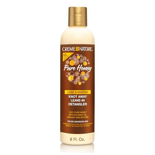 Creme of Nature Pure Honey Knot Away Leave-In Detangler, Instantly Detangles & Improves Manageability, With Coconut Oil & Shea Butter, For Dry