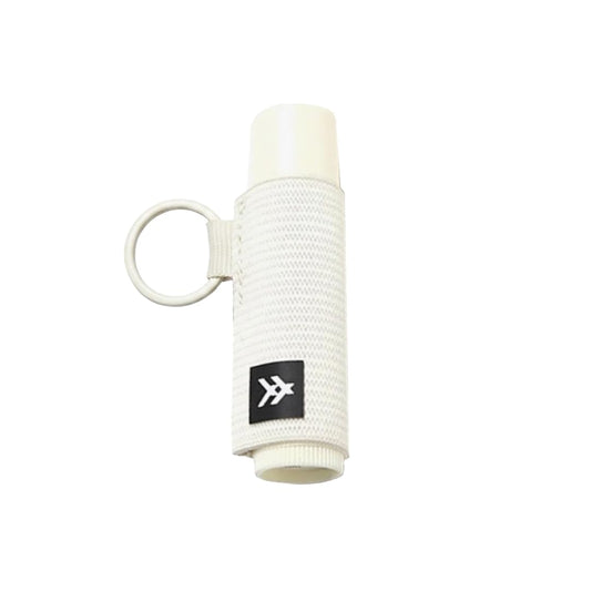 Thread Wallets Elastic Chapstick and Lip Gloss Holder Keychain (Off-white)
