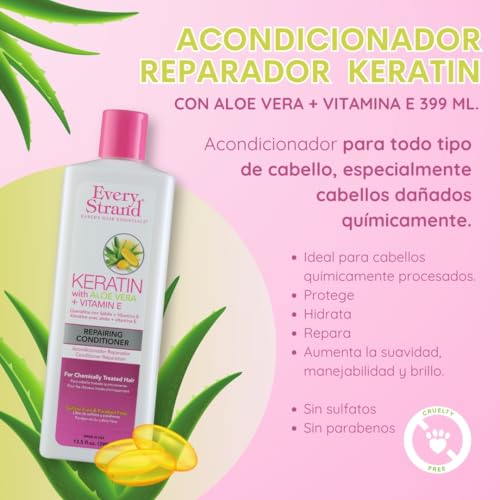 Every Strand Keratin Repairing Conditioner, 13.5 Fl Ounce, 13.5 Ounce