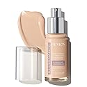 Revlon Illuminance Skin-Caring Liquid Foundation, Hyaluronic Acid, Hydrating and Nourishing Formula with Medium Coverage, 117 Light Beige, 1 fl oz