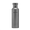 GRITR Titanium Sport Water Bottle 24 fl oz/700 ml w/Nylon Carrier | Ultralight Leakproof Reusable Outdoor Accessory for Traveling, Camping