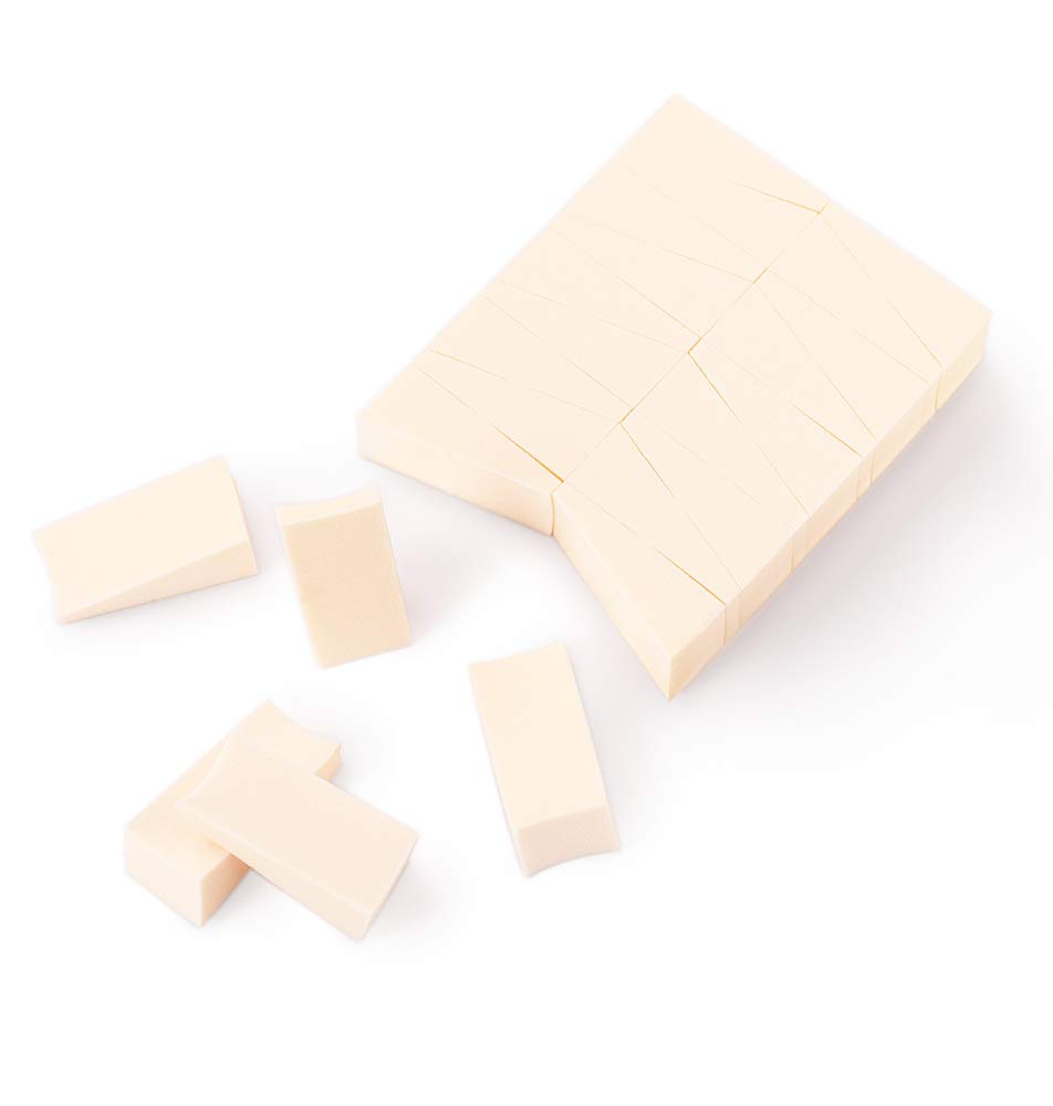 OWLFAVO 48pcs Makeup Cosmetic Wedges Sponges Triangle Latex Free Disposable Beauty Foam Powder Blender Applicator Facial Puffs for Flawless