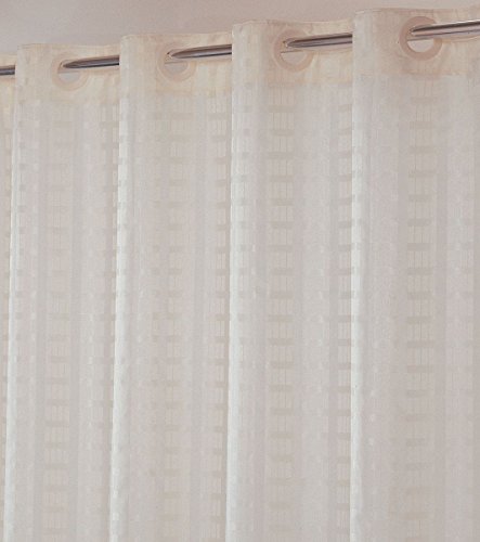 Shower Curtain, Polyester, Beige, 71 in W, 74 in L