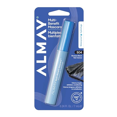 Almay Mascara, Volume, Length, Definition & Conditioning, Multi-Benefit Eye Makeup, Hypoallergenic and Fragrance-Free (Packaging May Vary), 504 Black