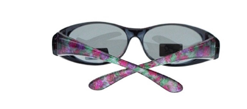 Polarized Sunglasses Fit Over 60 MM Small Oval - Floral
