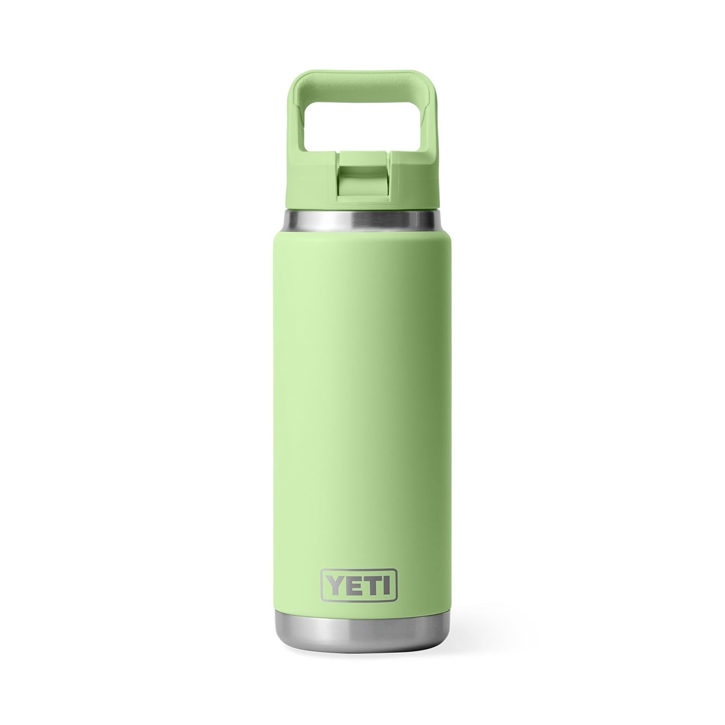 YETI Rambler 26 oz Bottle, Vacuum Insulated, Stainless Steel with Color Matching Straw Cap, Key Lime
