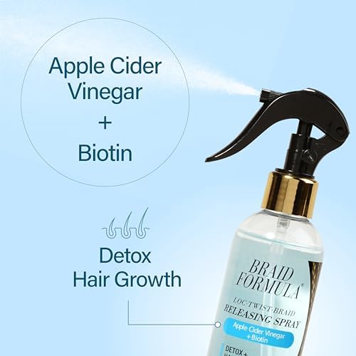 EBIN NEW YORK Braid Formula Releasing Spray | Quick Removal for Braids, Locs & Twists | No Breakage, Detangles, Scalp Relief | Apple Cider Vinegar +