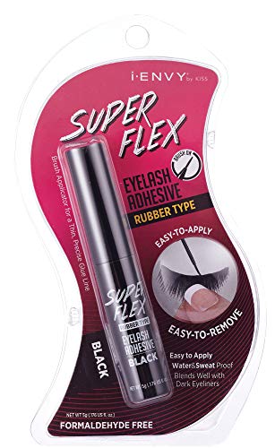 i•Envy Super Flex Brush Eyelash Adhesive Rubber Type Black 0.176 oz KPEG07
