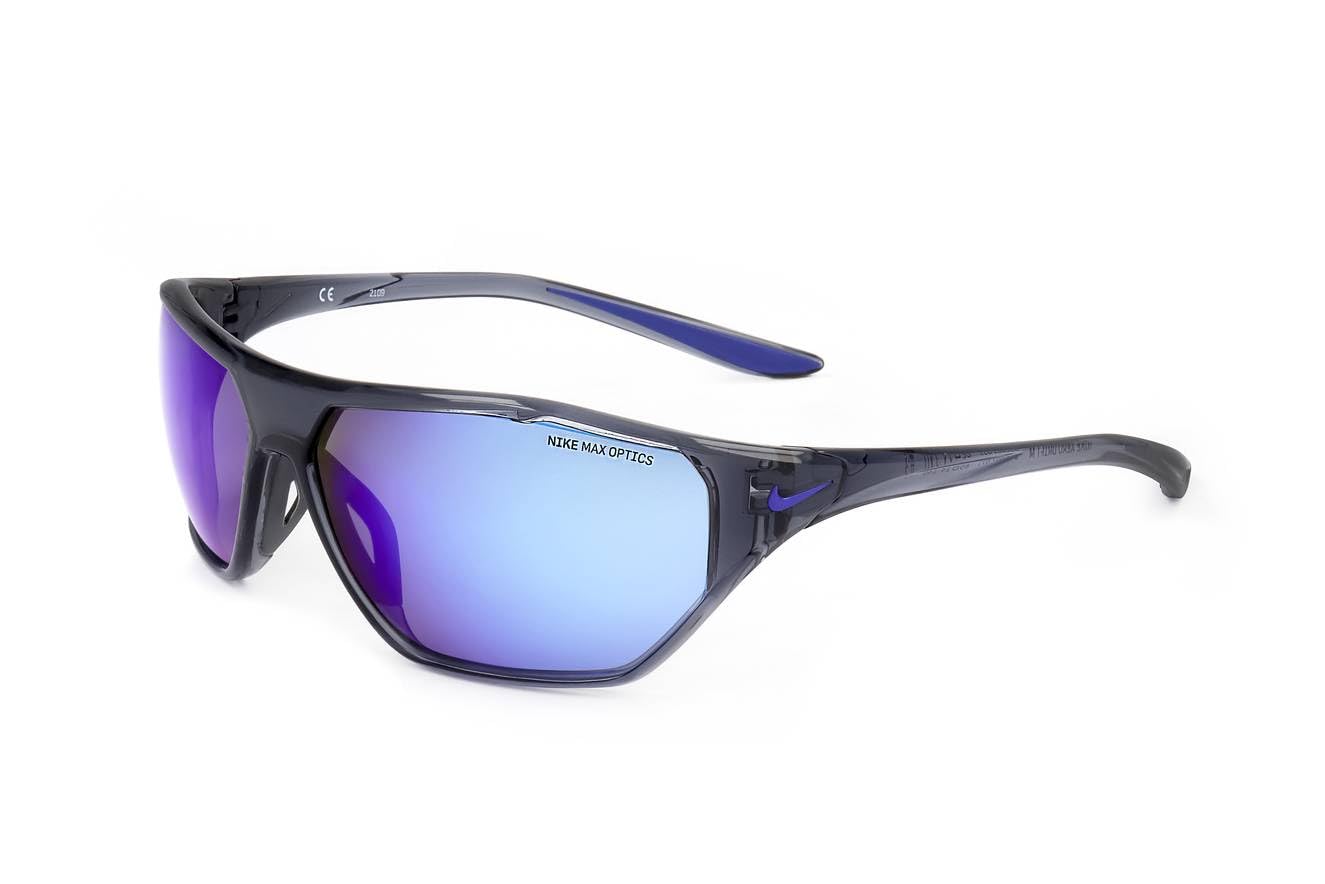 Nike AERO DRIFT M DQ0997 Transparent Grey/Blue 65/14/140 unisex Sunglasses