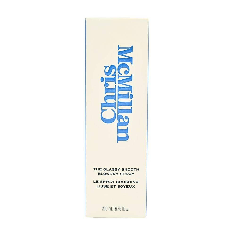 Chris McMillan The Glassy Smooth Blowdry Spray for Frizz 6.76 oz/200 ml - Heat Protection, Shine, Frizz Control, Lightweight