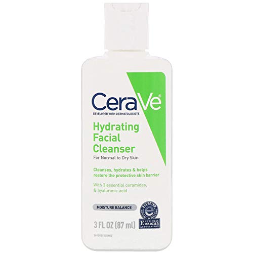 3 PACK Of Cerave, Hydrating Facial Cleanser, For Normal To Dry Skin, 3 Fl Oz (87 Ml)