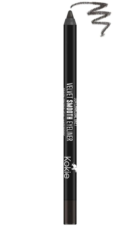 Kokie Cosmetics Waterproof Velvet Smooth Eyeliner Pencil, Charcoal Grey, 0.042 Ounce