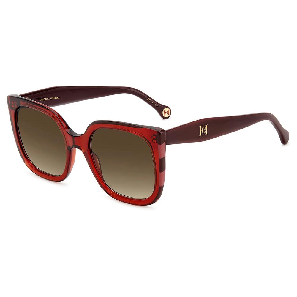Carolina Herrera SUNGLASSES HER 0128/S BURGUNDY RED 54/21/145 WOMENS