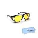 Eschenbach Solar Shield Sunglasses - Polycarbonate Sunglasses for Men and Women-Yellow Filtered UV Protection Sunglasses (Small)