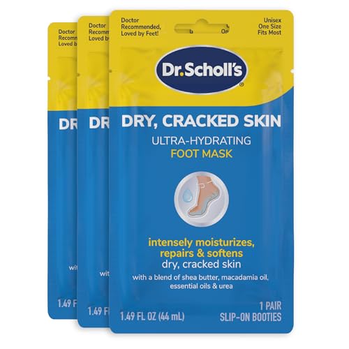 Dr. Scholl's Dry, Cracked Skin, Ultra Hydrating Foot Mask, 3 Pairs Moisturizing Socks: Intensely Moisturizes Repairs and Softens Rough Dry Skin Beauty & Personal Care Dr. Scholl's