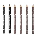 Go Ho 6 PCS Eyebrow Eye Liner Pencil Set,Easy to Color Sweatproof Eye Brow Pencil,Professional Long-lasting Eyeliner Gel Makeup Brow Tint Pen,3