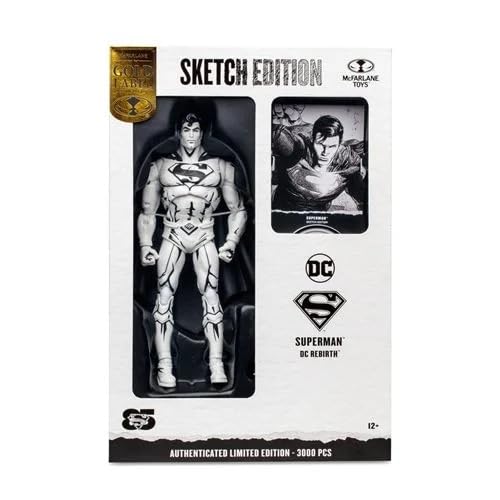 McFarlane Toys Superman DC Rebirth Sketch Edition SDCC 2023 Golden Label