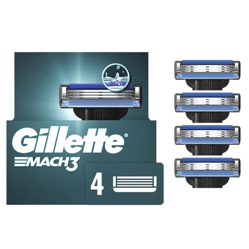 Gillette Mach3 Razor Refills for Men, 4 Razor Blade Refills Beauty and Personal Care Gillette Default Title