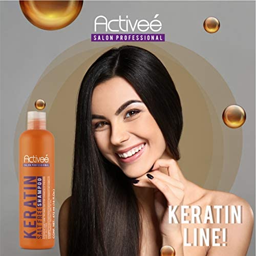 Keratin Hair Shampoo and Conditioner Kit 16 oz | Keratin-straightened and chemically treated hair by Activee Professional