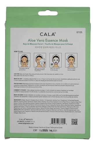 Cala essence facial mask sheets 5 count, 5 Count (Aloe Vera)