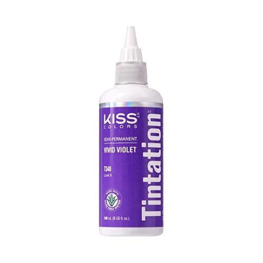 Red by Kiss Tintation Semi-Permanent Hair Color, Aloe Vera Water Based, Argan Oil, Olive Oil, Collagen & Keratin, Long-Lasting Color Dye (Vivid