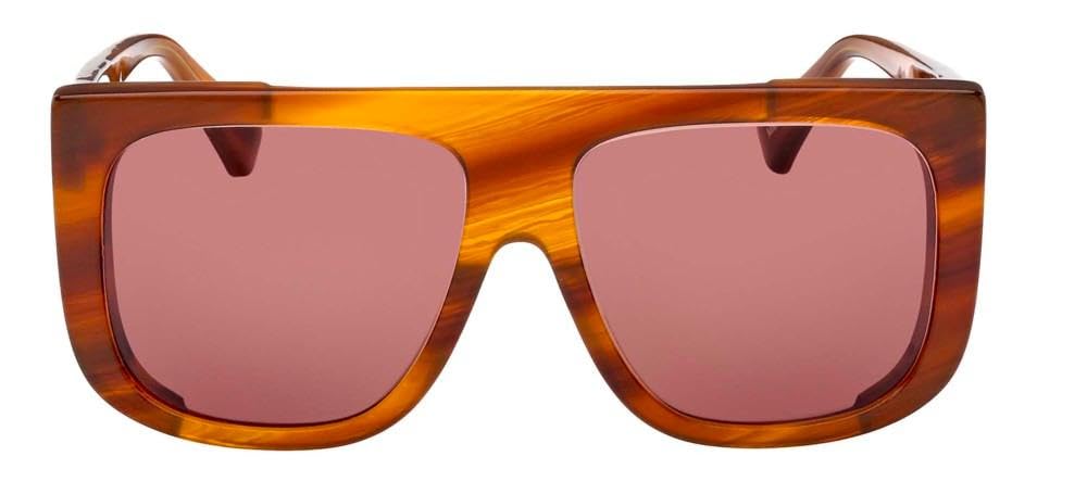 MaxMara Sunglasses MM 0073 Eileen 50E Shiny Striped Brown/Dark