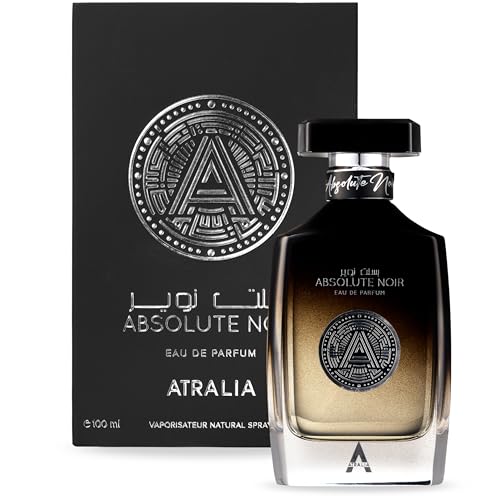 Atralia Absolute Noir Eau De Parfum for Men 100Ml 3.4Oz - Luxurious and Long Lasting Fragrances with Top Notes of Bergamot, Lemon, Grapefruit, Pink