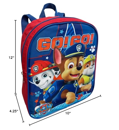 Ruz Paw Patrol Toddle Boy 12 Inch Mini Backpack (Red-Blue)