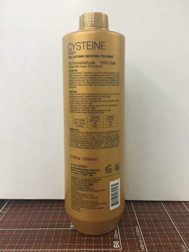 Cysteine System Curl Softening Smoothing Treatment and Keratin Daily Care Shampoo & Conditioner 4PCS Set Professional Results Straightens and Smooths