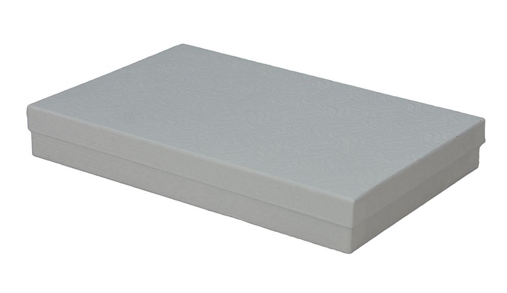 JPB White Swirl Cotton Filled Jewelry Boxes #96 (Pack of 10) 9" x 6" x 1.25"