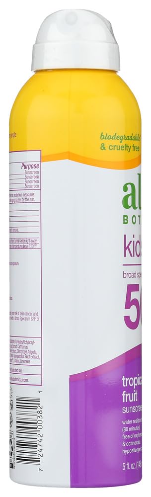 Alba Botanica Very Emollient, Active Kids Spray Sunscreen SPF 50 6 oz (Pack of 9)9
