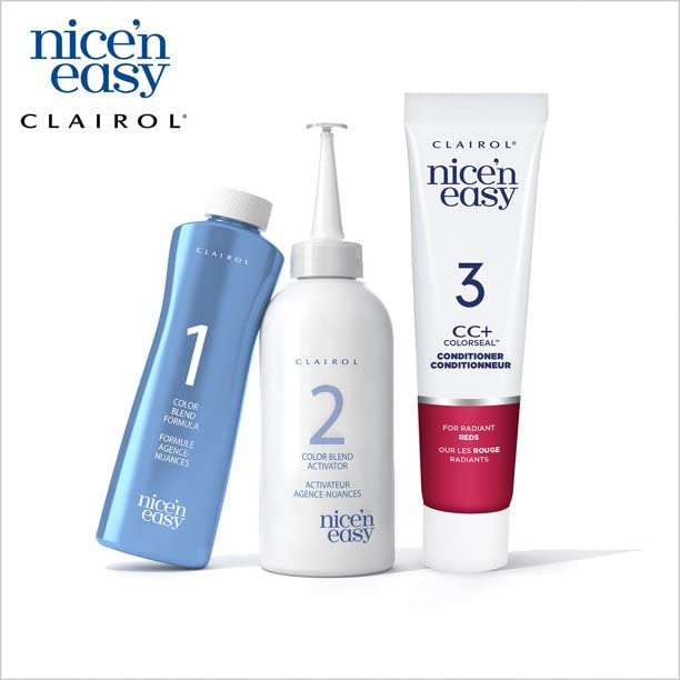 Clairol Nice'n Easy Liquid Permanent Hair Dye, 7 Dark Blonde Hair Color, Pack of 3