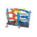 Hot Wheels City Toy Car Track Set, Transforming Race Tower, Single to Dual-Mode Racing, with 1:64 Scale Vehicle, 2 Ways to Play