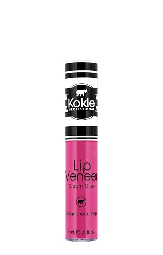 Kokie Cosmetics Lip Veneer Cream Lip Gloss, Larger Than Life, 0.2 Fluid Ounce