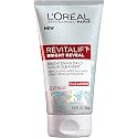 L'Oreal Paris Skincare Revitalift Bright Reveal Facial Cleanser with Glycolic Acid, Anti-Aging Daily Face Cleanser to Exfoliate Dullness and Brighten