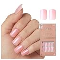 KISS Bare but Better, Press On Nails, Nail glue included, 'Spicy', Light Pink, Short Size, Squoval Shape, Includes 30 Nails, 2G Glue, 1 Manicure Beauty & Personal Care KISS
